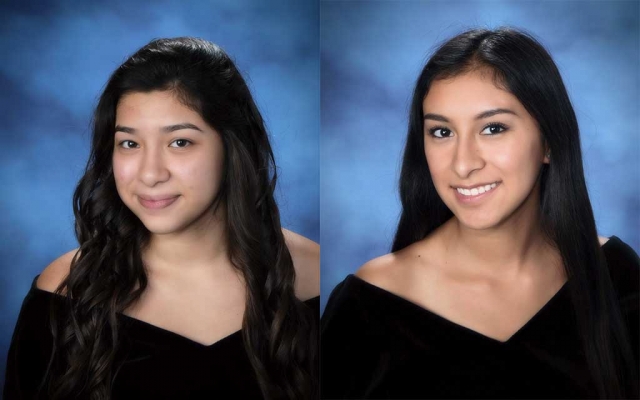 (l-r) Winner of the FHS Alumni Scholarship Jacqueline Tovar-Bernal and winner of the Balden/Scanlin Scholarship Irma Torres.