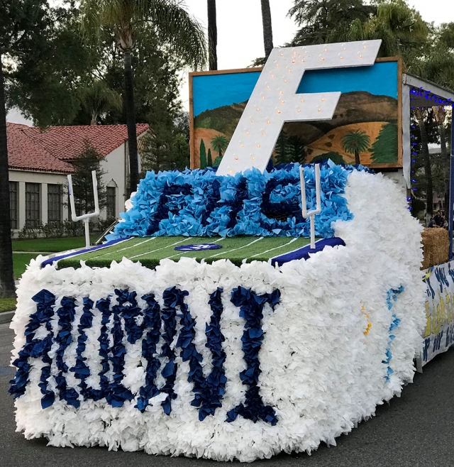 Fillmore High Alumni Homecoming Parade float