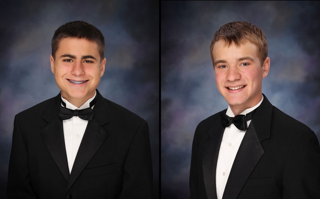 (l-r) Anthony Hurtado, FHS Alumni John & Nit Lemley Scholarship and Timmy Klittich, FHS Alumni Scholarship