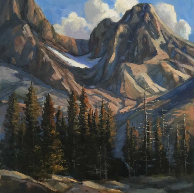 “Above Ediza Lake” by Nita Harper, oil, 24 x 24 inches, Collection of the artist.