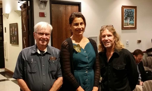 (l-r) Bob Crum, Amelia Aparicio and Paul Benavidez. The Fillmore City has appointed three members to the
new Arts Council. Paul Benavidez and Amelia Aparicio were appointed to 4-year terms and Bob Crum to a 2-
year position.