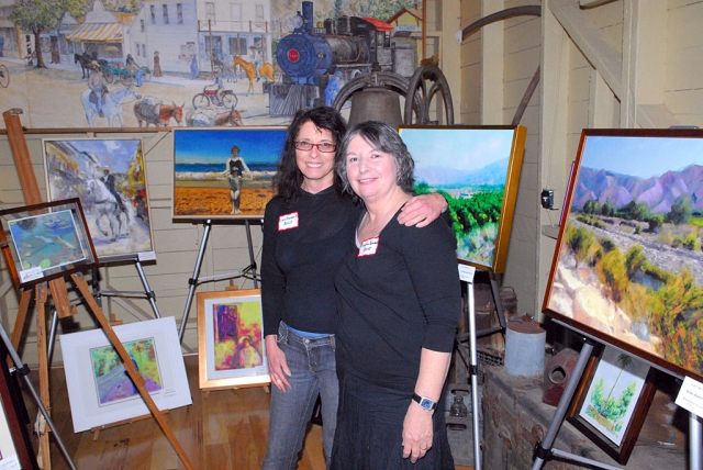 Pictured above Lois Freeman-Fox and Virginia Newman. Freeman-Fox and Newman had art work on display at the art
festival that took place this past Sunday.