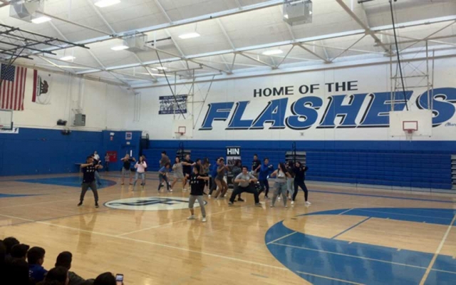 Last week Fillmore High School hosted an Anti-Bullying assembly in the gym for each grade level, where they learned about how they can help stop bullying and what they can do if they see it happening. Photo courtesy Katrionna Furness.
