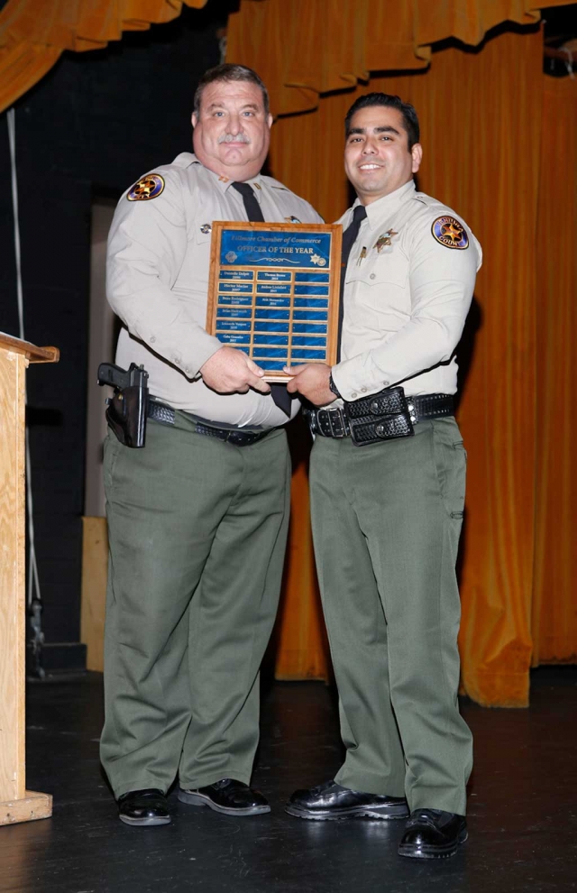 (right) Officer of the year Deputy Erik Hernandez.