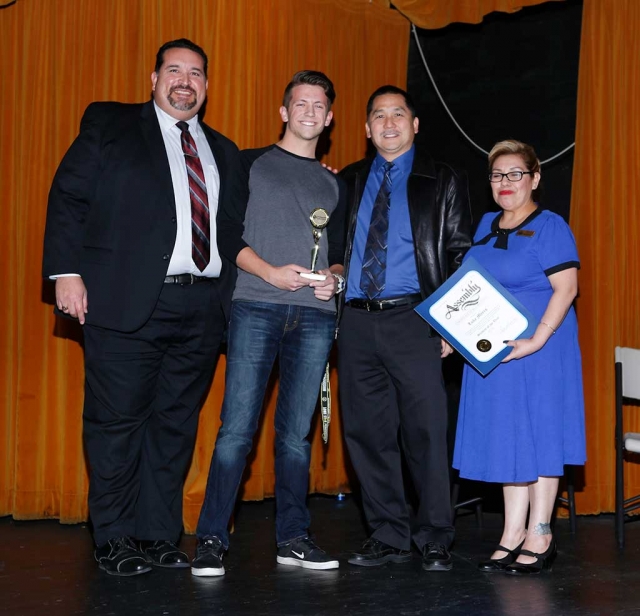 (left center) Student of the Year Luke Myers.