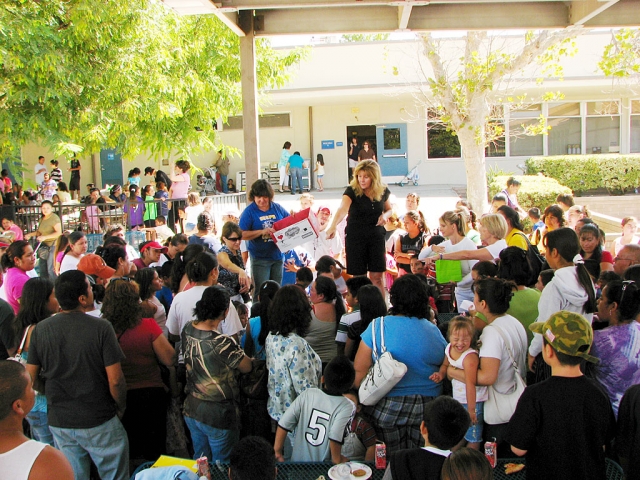 Three-hundred backpacks were distributed at Sespe School on Saturday, September 6th.
