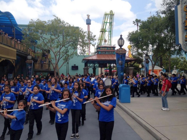 The Fillmore Band Boosters Club sponsored a trip for the Fillmore High School and Fillmore Middle School Bands led by teacher Mr. Greg Godfrey to Knott's Berry Farm. The students performed at the park by marching and entertaining the guests. They did a fantastic job and the trip was a wonderful experience for the students. Fillmore is very fortunate to be represented by a large size band coming from such a small town.
