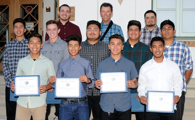 At Tuesday night’s school board meeting the board recognized the Fillmore High School Boys Baseball team for bringing home the CIF Division 7 Championship title.