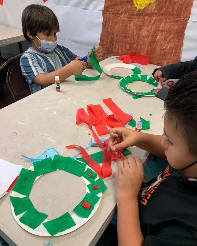 Last week the Fillmore and Piru Boys and Girls Club of Santa Clara Valley had fun with arts & crafts, making wreaths and other Christmas decorations to take home for the holiday. Pictured are some of the students with their creations.