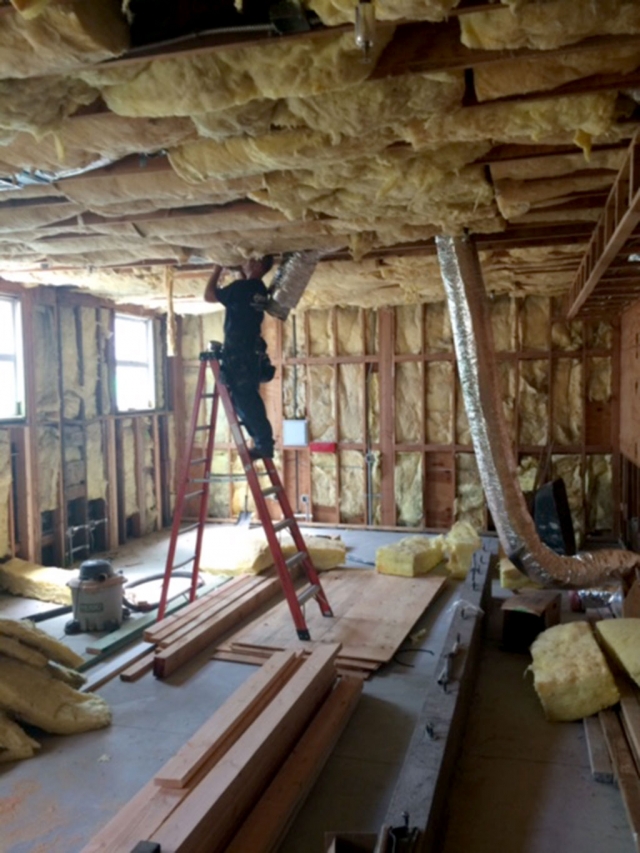 Tom Cabacungan from REED Mechanical Systems, Inc. is finishing installing HVAC/Air conditioning in the new Teen Study Room at the Boys & Girls Club of Santa Clara Valley. The room which has been in the process of rehab for the past 5 months is moving along well. It used to be the girls shower room in the old girls gym when Fillmore High School owned the facility. Currently the Boys & Girls Club lease it from the City of Fillmore. The room is hoping to be finished in Summer.