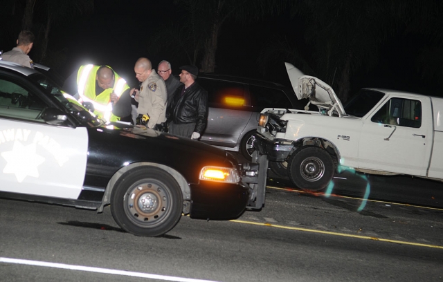 Jose Jimenez Cervantes, 41, of Fillmore died at the scene after being struck by a pickup on Highway 126. The accident was reported at 6:35 p.m. near Howe Road. Cervantes, riding his bicycle eastbound without lights and without a helmet, was struck from behind by a pickup driven by Alberto Velgara, 21, of Piru. He was pronounced dead at the scene. According to the Ventura County Medical Examiner’s Office, Cervantes died of blunt-force chest and abdominal injuries. The CHP closed one lane for approximately 90 minutes after the crash. The incident remains under investigation.