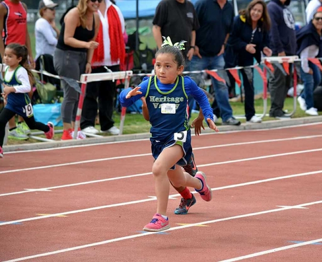 Jasmine Gonzales helped her team get 2nd in the 4X100 meter relay Saturday in the Gremlin girl division.