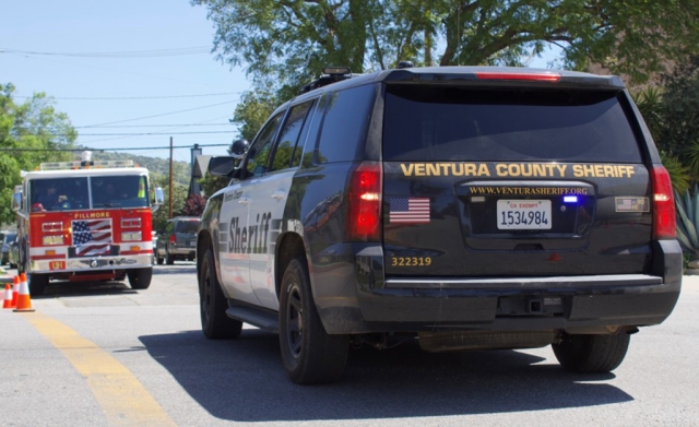 On Wednesday, April 6th, 2022, at approximately 10:00am, Fillmore Police Department was investigating a bomb threat at Fillmore High School causing students and staff to be evacuated, and surrounding streets closed. Fillmore Fire was staged for precaution; no explosives were located. The Ventura County Sheriff ’s Bomb/Arson Unit was on scene and Simi Valley PD, along with Ventura City Police K-9 and CSU Northridge Police Department. Photo credit Angel Esquivel-AE News.