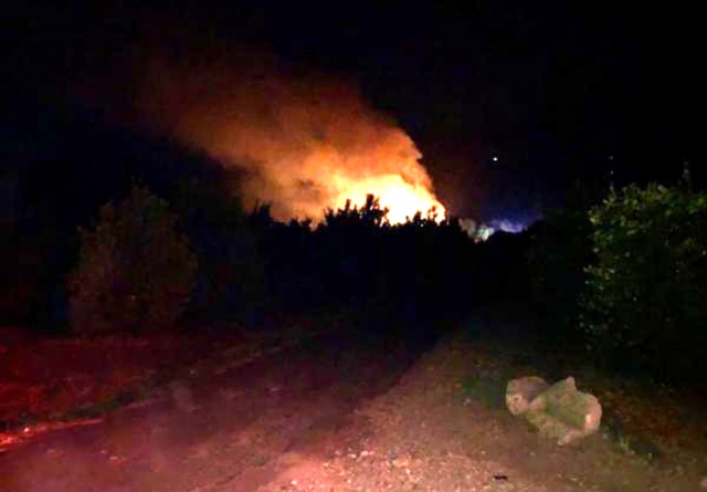 On Friday, August 8th between 12:30 a.m. and 5:20 a.m. a vegetation fire broke out in the Santa Clara River Bottom between Fillmore and Santa Paula, near Highway 126 and Timber Canyon Road intersection. Multiple engines, fire crews, water tenders and bulldozers were brought to help battle the blaze. After several hours crews were able to extinguish the fire which burned more than more than three acres. One firefighter suffered minor injuries; no reports of any structures threatened. Cause of the fire is under investigation. Photo courtesy Ventura County Fire Department.