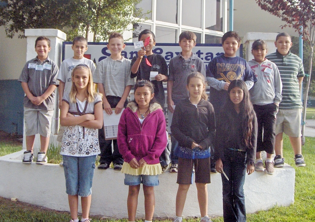 Last week the 4th and 5th graders voted in the new ASB President and Vice President. The ASB officer candidates must be responsible students and good citizens. Twelve students were in the running for office. Bryanna Arnett, Roman Tarango, Anabel Herrera, Shyanne Galvan, and Azubah Collins were the contenders for President. Ian Overton, Ernie Rangel, Tyler Stump, Perla Chavez, Jessie Vasquez, Darian Delgadillo and Enrique Rodriguez ran for Vice President. After a week on the campaign trail, the candidates all gave great speeches in front of the student body, and in a very close race Roman Tarango was voted President and Ian Overton was voted Vice President. Roman and Ian will lead our monthly Peacebuilder Assemblies and coordinate our themed dress-up days.  Congratulations to all the candidates and good luck to Roman and Ian.