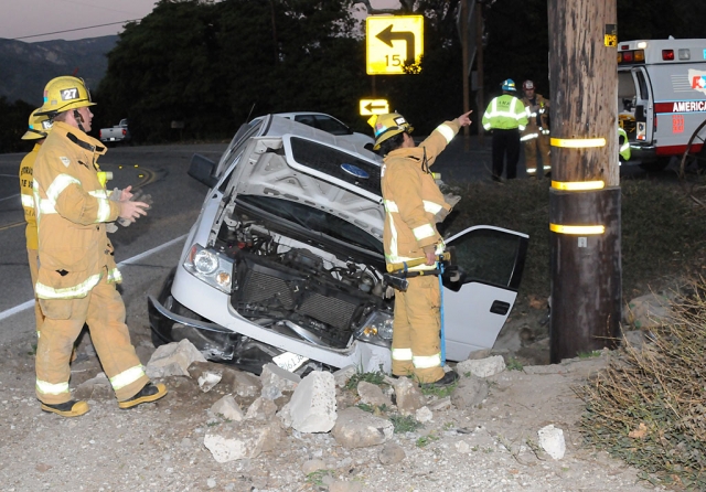 Friday evening at approximately 5:00 p.m. the driver of a Ford pickup crashed into a storm water ditch on Highway 23 at the entrance to Elkins Golf Course. Cause of the accident was undetermined. The driver was unhurt but the truck suffered extensive damage and narrowly missed a power pole.