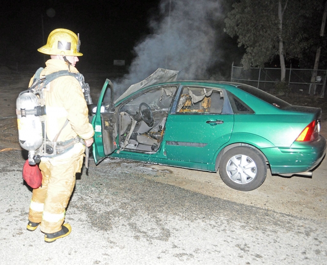 Sunday, at approximately 8:30 p.m., County Engine 27 responded to a car fire on Fish Hatchery Road. 