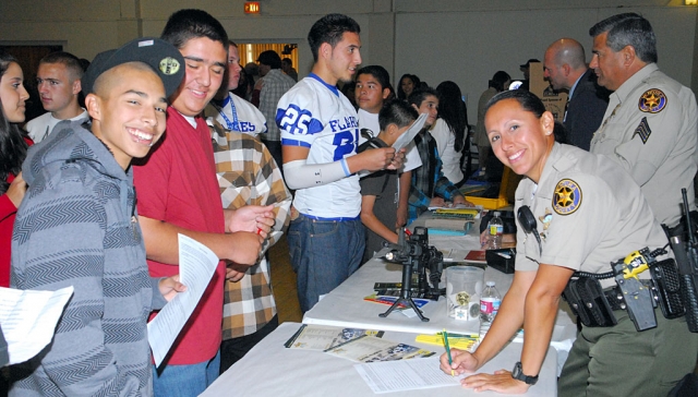 The Ventura County Sheriff Dept. was just one of many organizations to attend Career Day 2009 at Fillmore High School.