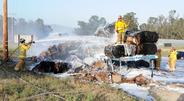 Friday, at approximately 4:10 p.m. the California Highway Patrol responded, with county and City of Fillmore fire units, to a truck cargo fire on Highway 126.