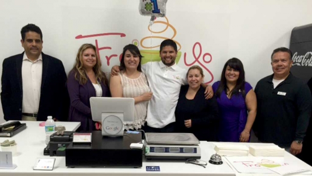 New Business Of The Year, Fro-Yo Frozen Yogurt. Fro-Yo Frozen Yogurt & Treats owned by Everardo Magana has been named New Business of the Year by the Fillmore Chamber of Commerce. Pictured (l-r) Ralph Jimenez,
Ari Larson, Berenice Ruiz, Everardo Magana, Irma Magana, Maura Gomez and Martin Guerrero.