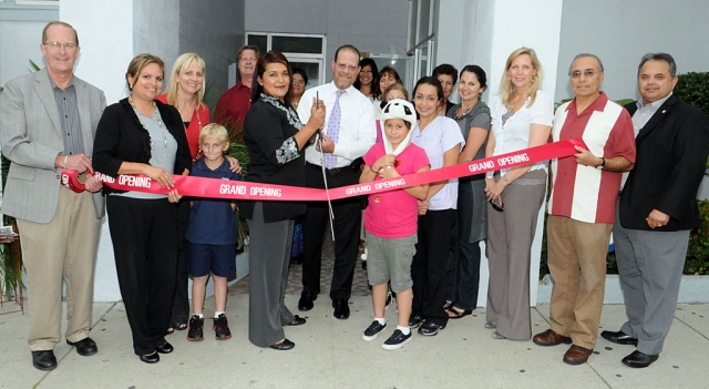 On Monday, April 30th a ribbon cutting was held for Heavenly Gifts & Foundation, owners Norma Mercado and Howard Weitz (center), along with several chamber members, family and friends.