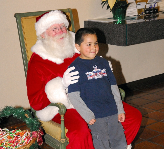 Santa having just as much fun as the kids.