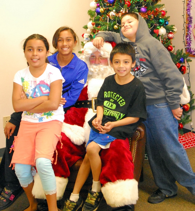 Santa is a popular guy with the pre-teen crowd too!