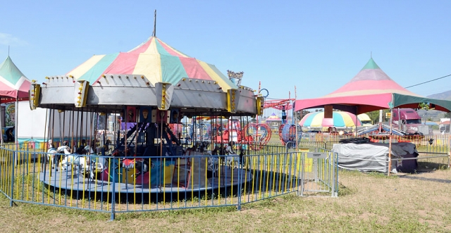 Carnival Days came to Fillmore last weekend at the corner of C Street and Highway 126. The screams of riders could be heard from blocks away as the colorful rides twirled around. Pictured is the set-up of the carnival on Thursday, April 5th.