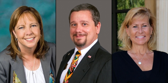 (l-r) City Council candidates Carrie Broggie, Tim Holmgren and Diane McCall