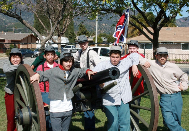 Seven students were privileged to help operate the 2,100 pound cannon to demonstrate artillery used during the Civil War period. The yearly event is organized by FMS teacher Ms. Beal.