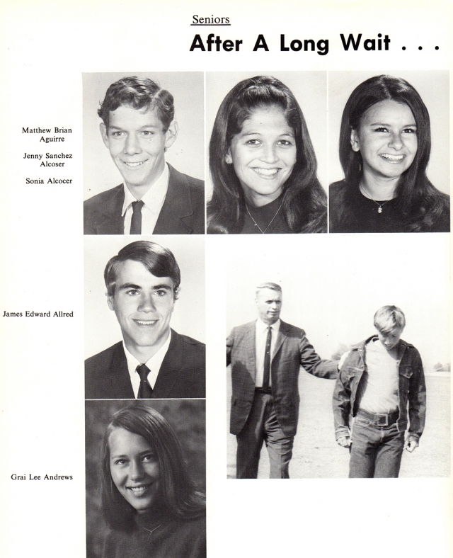 Pictured is a yearbook page for the class of 72. Photo Courtesy FHS Alumni President Mark Ortega.