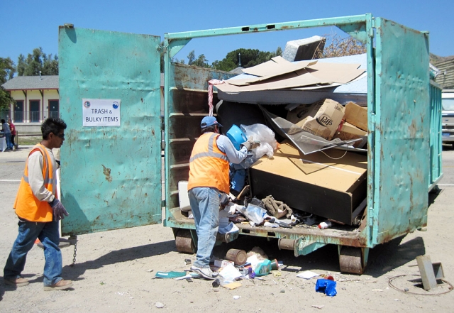 End of Clean Up Day for one of many dumpsters.