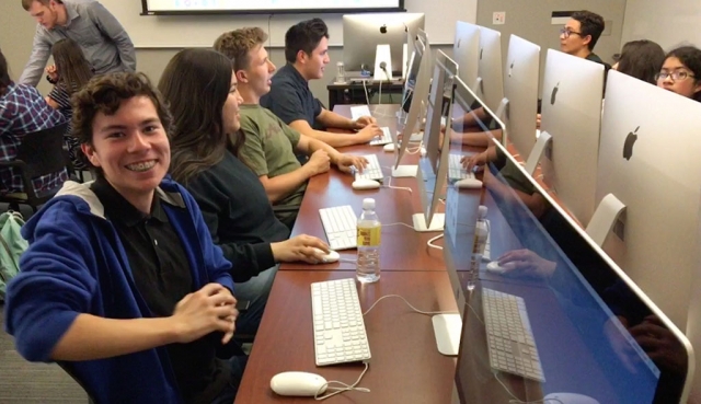 On Friday, March 22nd, Fillmore High students, grades 9-12, spent the day at California State Channel University Islands for a “Day of Coding.” Pictured are students getting a hands-on coding lesson. Photos courtesy Amelia Aparicio of Big Brothers Big Sisters of Ventura County.