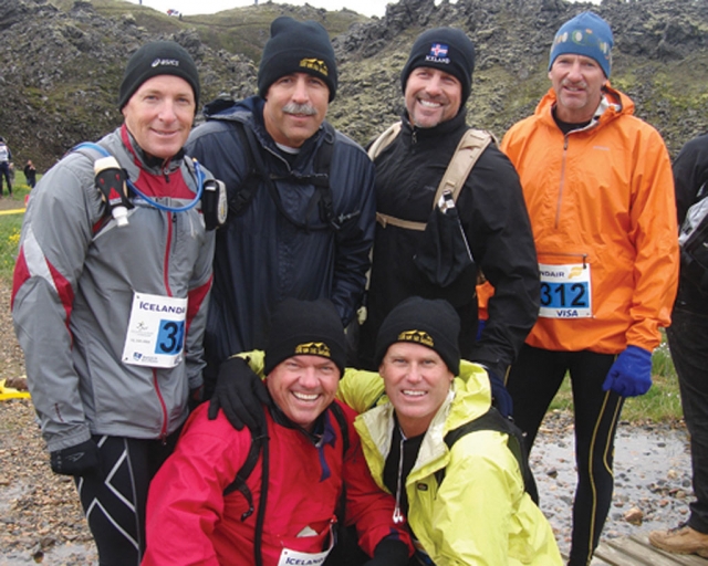 The runners participating in this event are: Commander Randy Pentis, Commander Tim Hagel, Captain Paul Higgason, Captain Dave Kenney, and Sergeant Frank Underlin. Also pictured is Sergeant Joe Devorick who did not make the Mayanmar run but has run in the past.