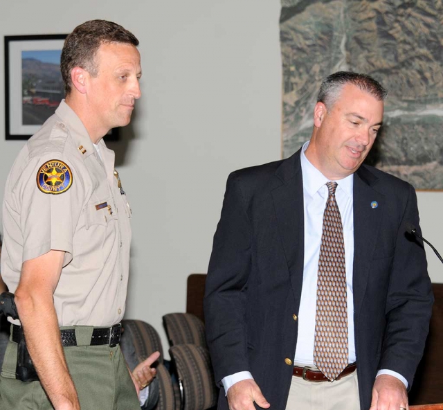 At last night’s City Council meeting City Manager Dave Rowlands welcomed new Fillmore Police Chief Eric Tennessen.