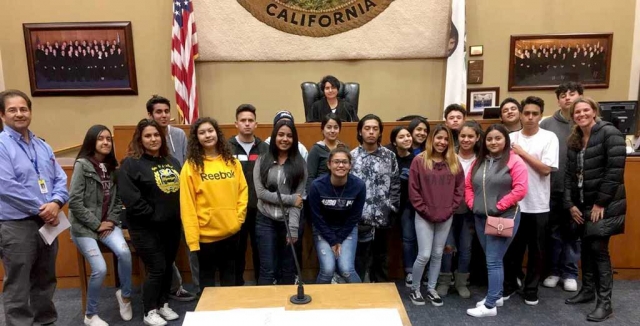 Tuesday March 13th Fillmore’s Sierra High School’s Street Law class visited the Ventura County Government Center. During their visit students were able to visit multiple courtrooms as well as conduct a few mock trials. Photos courtesy Kim McMullen.