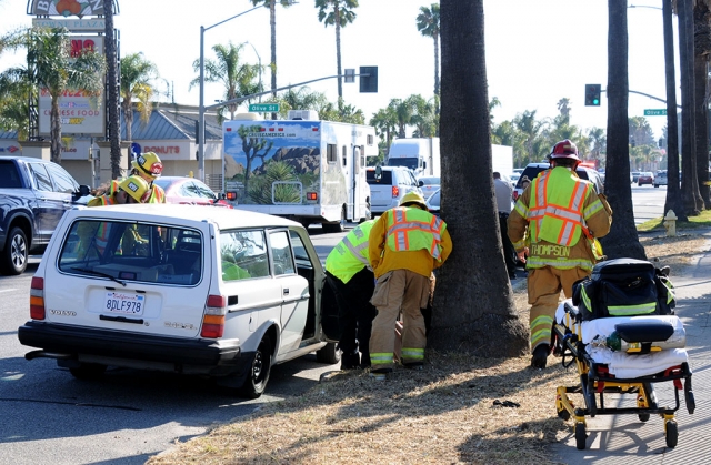 On Thursday, June 21st at 4:40pm near the corner of Palm and Ventura Street a black Honda collided with a white Volvo. No serious injuries were reported and the cause is still under investigation.