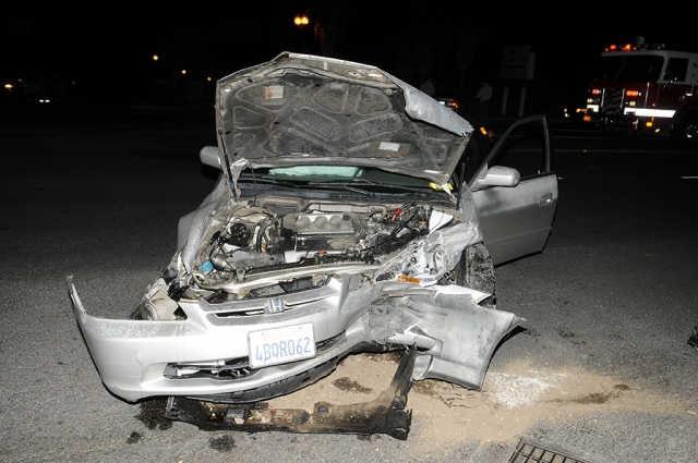 This collision of two cars took place at the intersection of Highway 126 and Mountain View at approximately 6 p.m., December 23. No serious injuries were reported and moderate damage was done to both vehicles