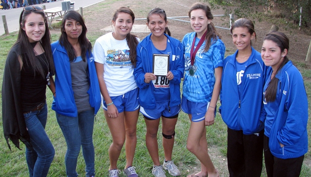 Above, third place winners are: (l-r) Corina Silva, Iruma Trujillo, Anissa Magdelano, Maria Villalobos, Laura Garnica, Kiana Hope and Lucia Diaz.