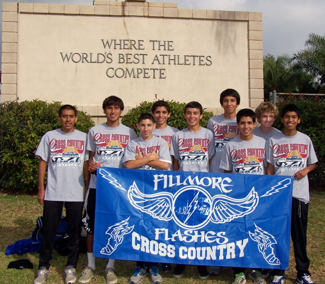 (l-r) Jordan Mendoza, Hugo Valdovinos, Jaime Magdaleno, Anthony Rivas, Jose Almaguer, Isaac Gomez, Adrian Mejia, Justin Beach and Alexander Gonzalez. Photo courtesy Jeremy MacMahon.
