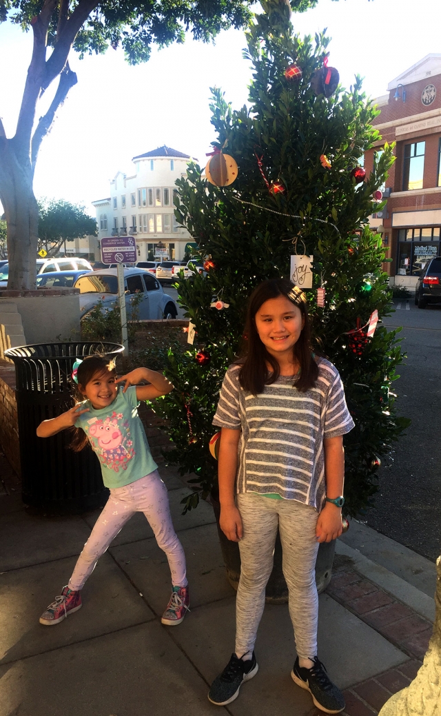 Jenna and Heather Furness stopped to enjoy one of the many decorated Christmas trees lining Central Avenue. Schoolchildren, local clubs and groups, churches. businesses and families are all invited to choose a tree to decorate. Show all that the Christmas Spirit is still alive and well in Fillmore - the last, best, small town. Now go decorate a tree!
