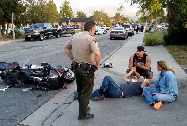 Motorcyclist down B St. and Hwy 126, 7:06pm Sunday. Ambulance called to transport