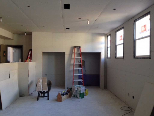 The new Teen Study Room at the Boys & Girls Club is moving along well.