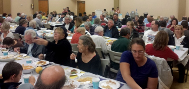 The annual Lions Club Enchilada dinner was held last week. This yearly event raises money for Fillmore High School programs. It was well attended with equal numbers of take out and dining in meals being sold. The meals featured enchiladas, rice, beans, salad and dessert served by Lions Club members, Leos and Boy Scouts. There were forty two volunteers working hard that night to help raise money for the students of Fillmore High School.