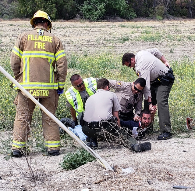 Robles, a Fillmore resident, was suspected of driving under the influence and arrested at the scene of the crash. Highway 126 was closed for several hours and drivers were forced to take alternate routes. Photo courtesy Sebastian Ramirez.
