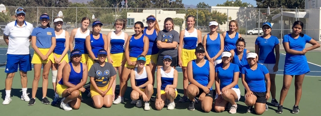Fillmore Flashes Girls Tennis Team along with Nordoff after their match on September 25th. Photos courtesy Coach Lolita Bowman.
