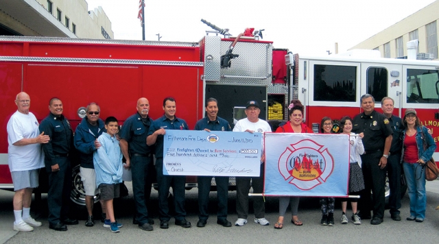 Fillmore Fire Foundation and Fillmore Fire Department donated $500.00 to the annual Firefighter Quest Burn Survivors Relay. Firefighter Quest Burn Survivors Relay stops at every County in the State and collects donation from each of the Department throughout the State. The funds collected goes towards helping burn survivors with much needed medical procedures and the expenses that come with those medical procedures.