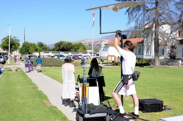 Wednesday morning, July 26th film crews were in front of the Fillmore Unified School District office. Crew members were scattered across the front lawn as well as across the street. When asked what they were filming, they would not share the information.