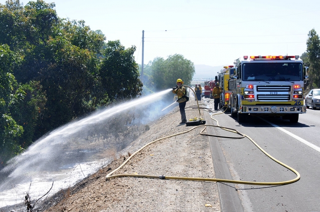 Monday, June 25th at 3:15pm a small vegetation fire broke out at 1200 East Telegraph Road, Fillmore. Fifteen units responded to the scene and were able put the flames out quickly. Cause of the fire is still under investigation.
