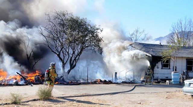 On Monday, October 23rd at approximately 3:30pm, Fillmore Fire crews responded to reports of a structure/vegetation fire along Highway 126 between E and D Streets. Upon arrival crews found a shed, trailer and the back of a single-family house in flames as well as some vegetation nearby. The house, trailer, and shed were destroyed. Cause of the fire is arson according to VC Sheriff Police Blotter. Highway traffic was shut-down for about 45 minutes and rerouted through residential neighborhoods. 